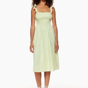 Aritzia Wilfred Golden Hour White Linen Dress